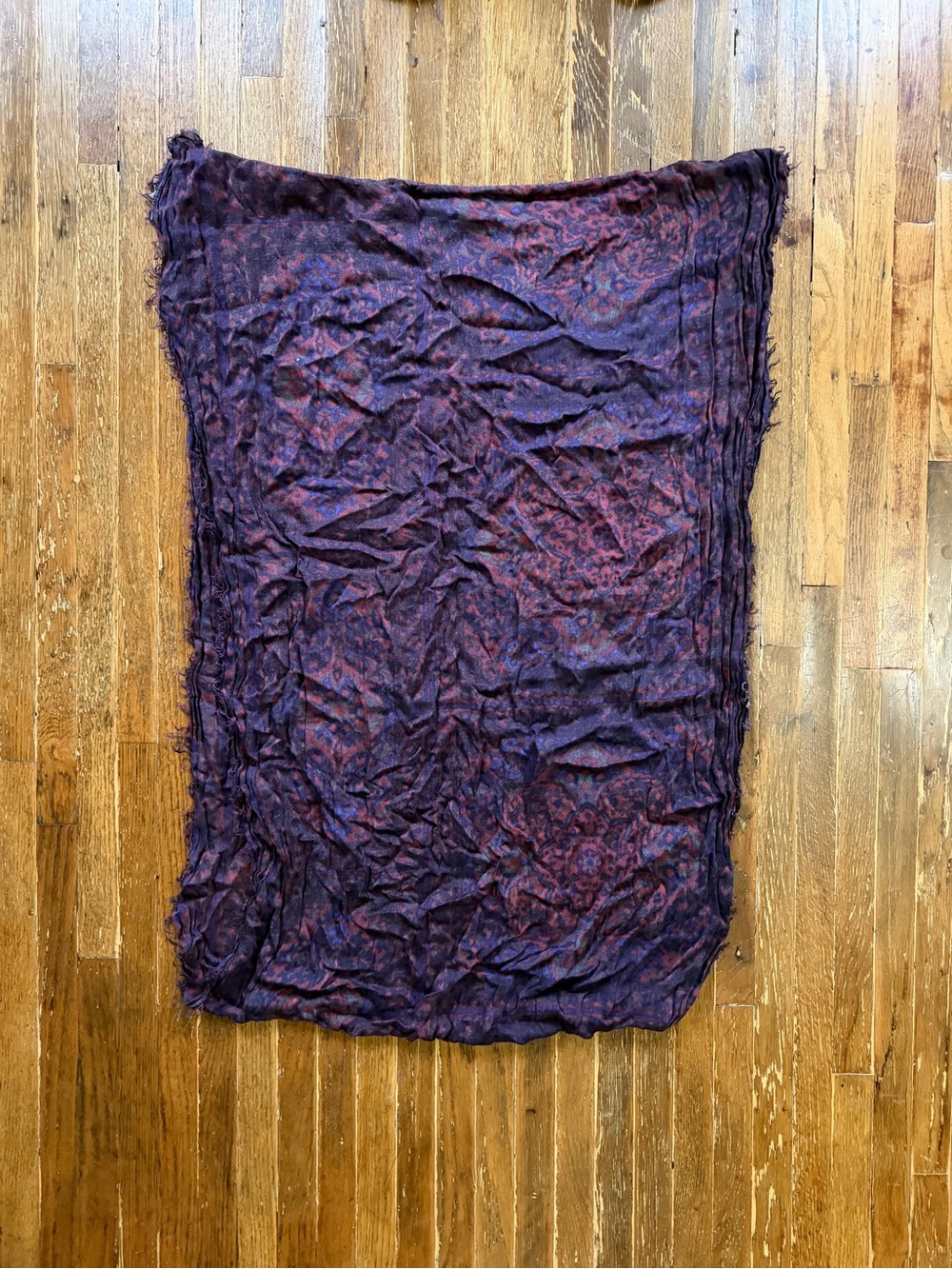 Women’s Purple and Red Medala Printed Circle Scarf